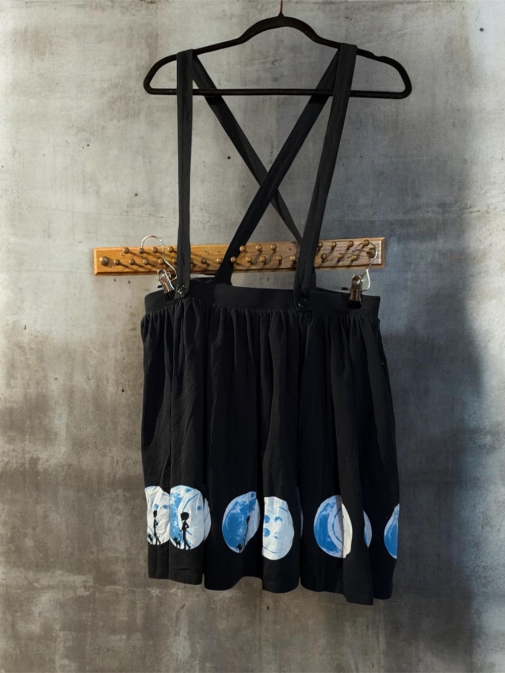Coraline Button Moon Suspender skirt & moon phase top - Picture 2 of 3